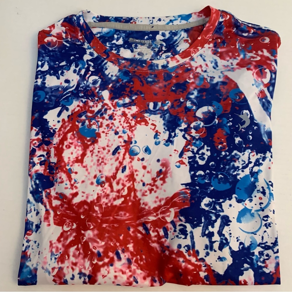 REEL LEGENDS Reel-Tec Red, White and Blue UV 50+ Long Sleeve Shirt